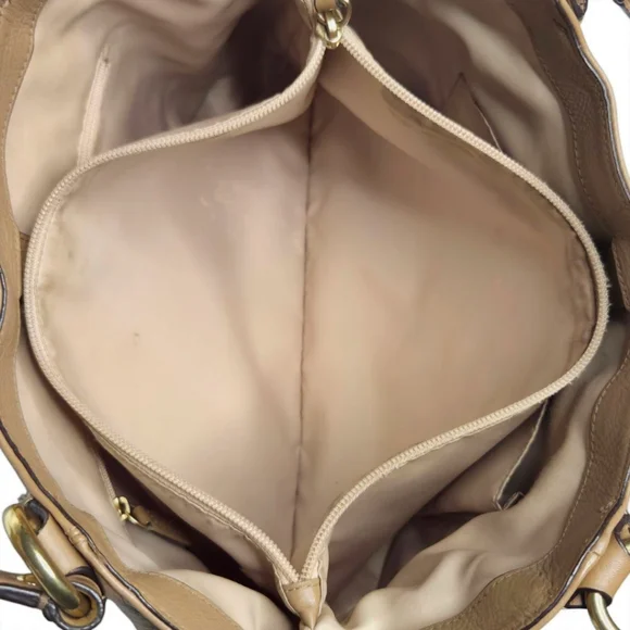 Coach F24961 Campbell Belle Carryall Tan Leather Tote Bag Authentic - Picture 14 of 16